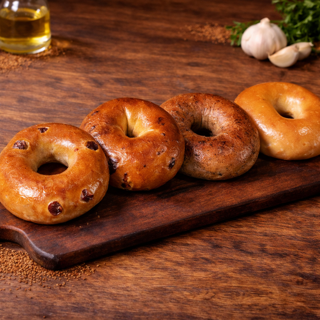 Sweet American Bagels (Choice of flavor) - 4 Pieces - Bait Lehem